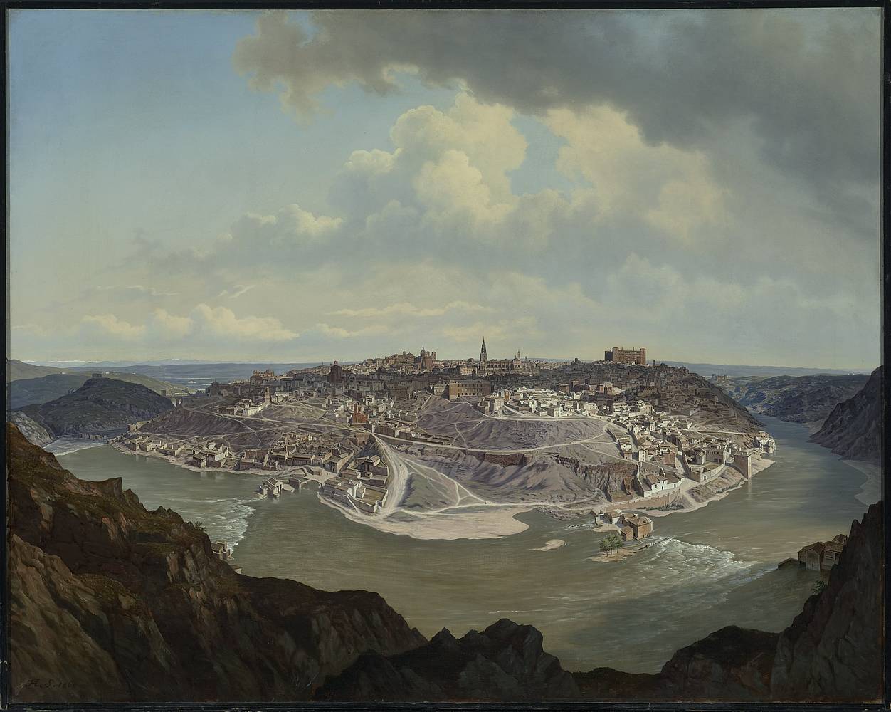 Hubert Sattler (1817–1904), Kosmorama: Toledo (Spanien), 1868, Öl auf Leinwand, © Salzburg Museum