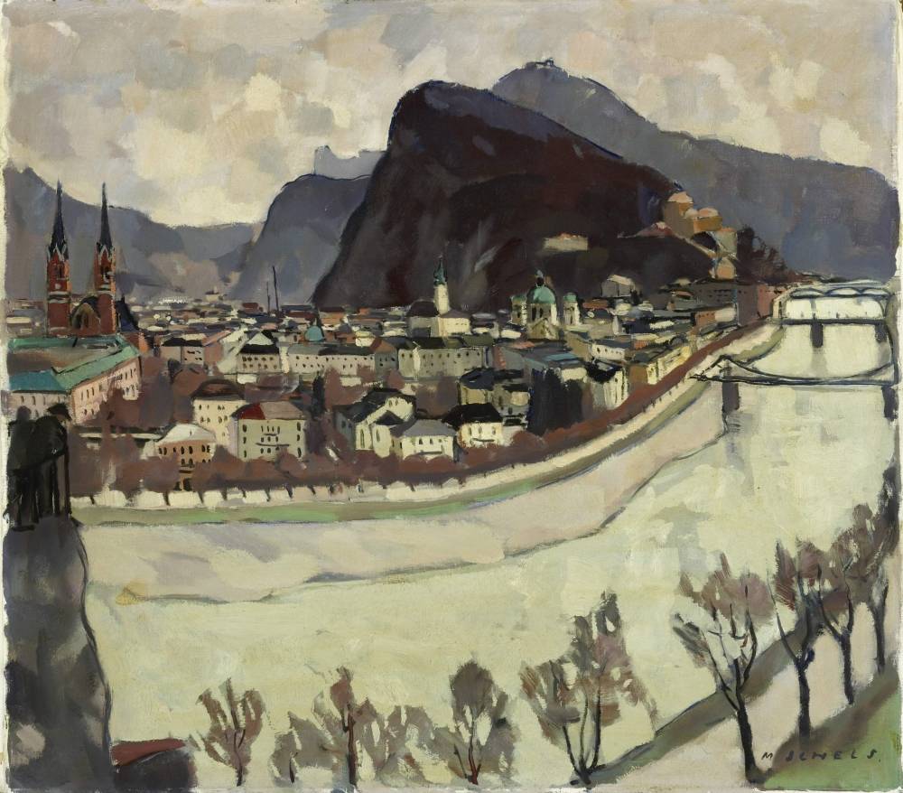 Maximilian Schels (1889–1958),View of Salzburg from Mönchsberg, 1920–1930, Öl auf Leinwand, © Salzburg Museum
