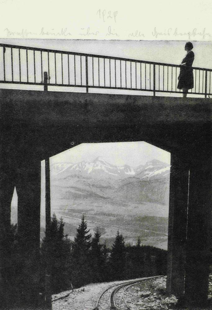 Road bridge across the obsolete Gaisberg Railway, 1929, Druck auf Papier,  © Salzburg Museum