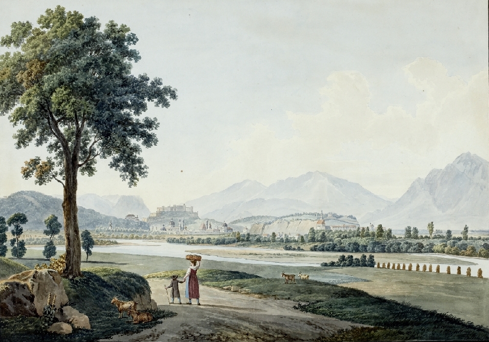 Salzburg von Norden, Andreas Nesselthaler, um 1800, Inv.-Nr. 316-30