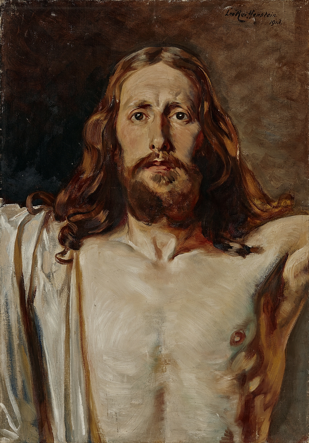 Christus (Studie zum „Auferstehungsbild“ am Kommunalfriedhof), Leo Reiffenstein, 1913, Öl auf Leinwand, Inv.-Nr. 1269-49