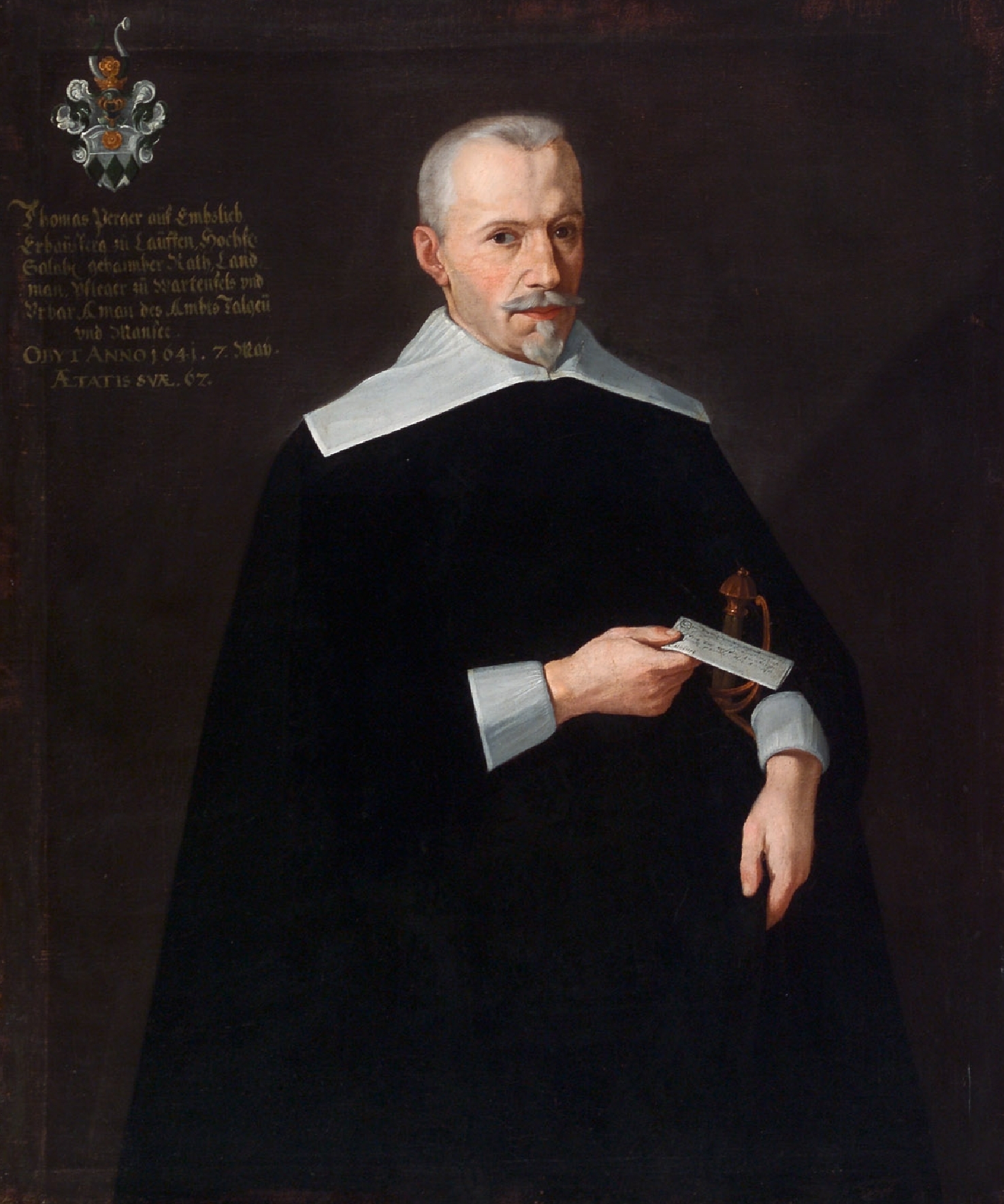 Portrait of the privy councillor Thomas Perger auf Emslieb, unknown artist, ca. 1640, oil on canvas, inv. no. 28-27
