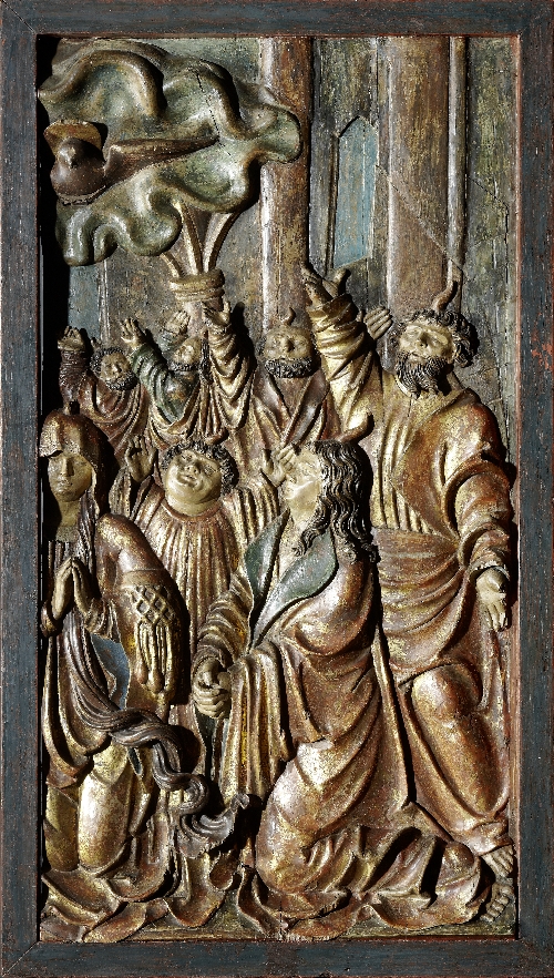 Flügeltafel mit Pfingstfest, Andreas Lackner, um 1520, Öl auf Holz, Inv.-Nr. 89-28
