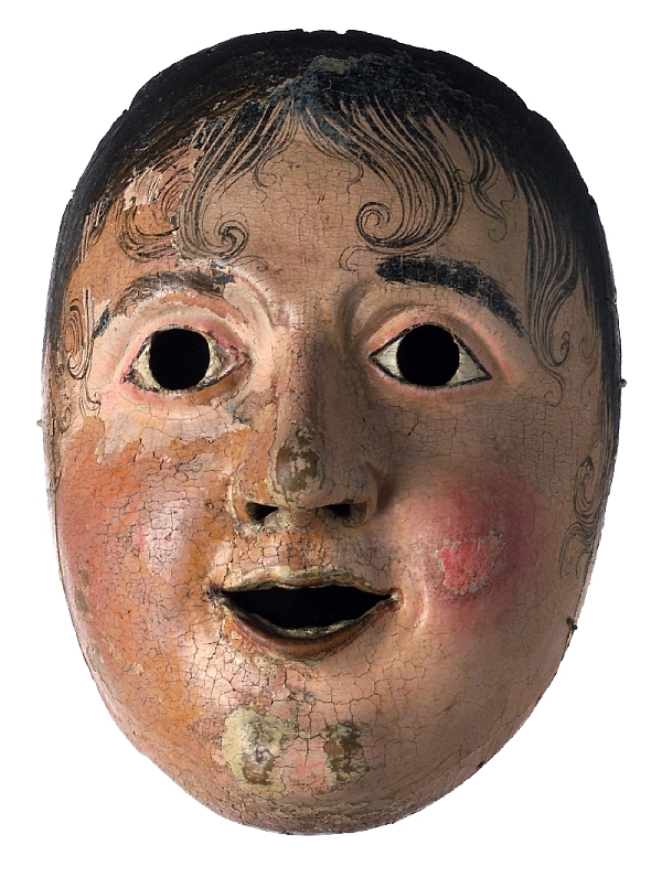 Carnival mask, Bavaria/Werdenfelser Land, late 18th/early 19th c., pine wood, carved, painted, inv. no. 5009-2003
