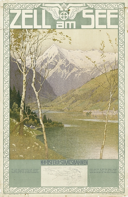 Gustav Jahn, print: Christoph Reissers Söhne, formerly Reisser & Werthner, poster of Zell am See...imperial and royal Austrian state railways, Vienna, ca. 1910, paper, lithography, inv. no. BIB PLA 02137