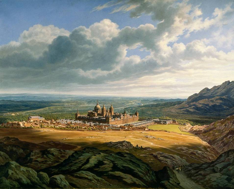 El Escorial (Spanien), Hubert Sattler (1817–1904), 1867, Öl auf Leinwand, Salzburg Museum, Inv.-Nr. 7143-49