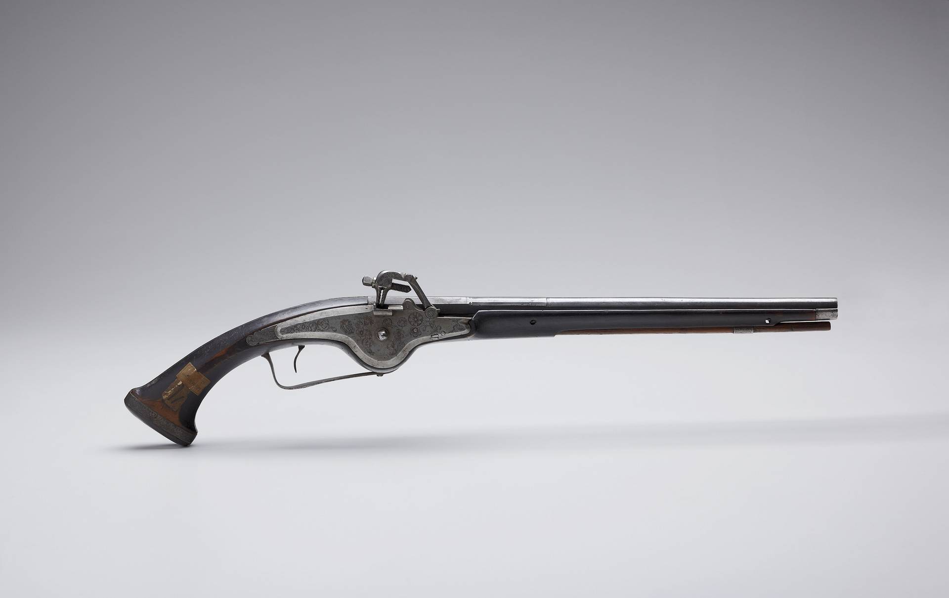 Wheel-lock pistol, Büchsenmeisterfamilie (rifle master family) Klett, Ebenau near Salzburg, 1658, inv. no. WA 3011