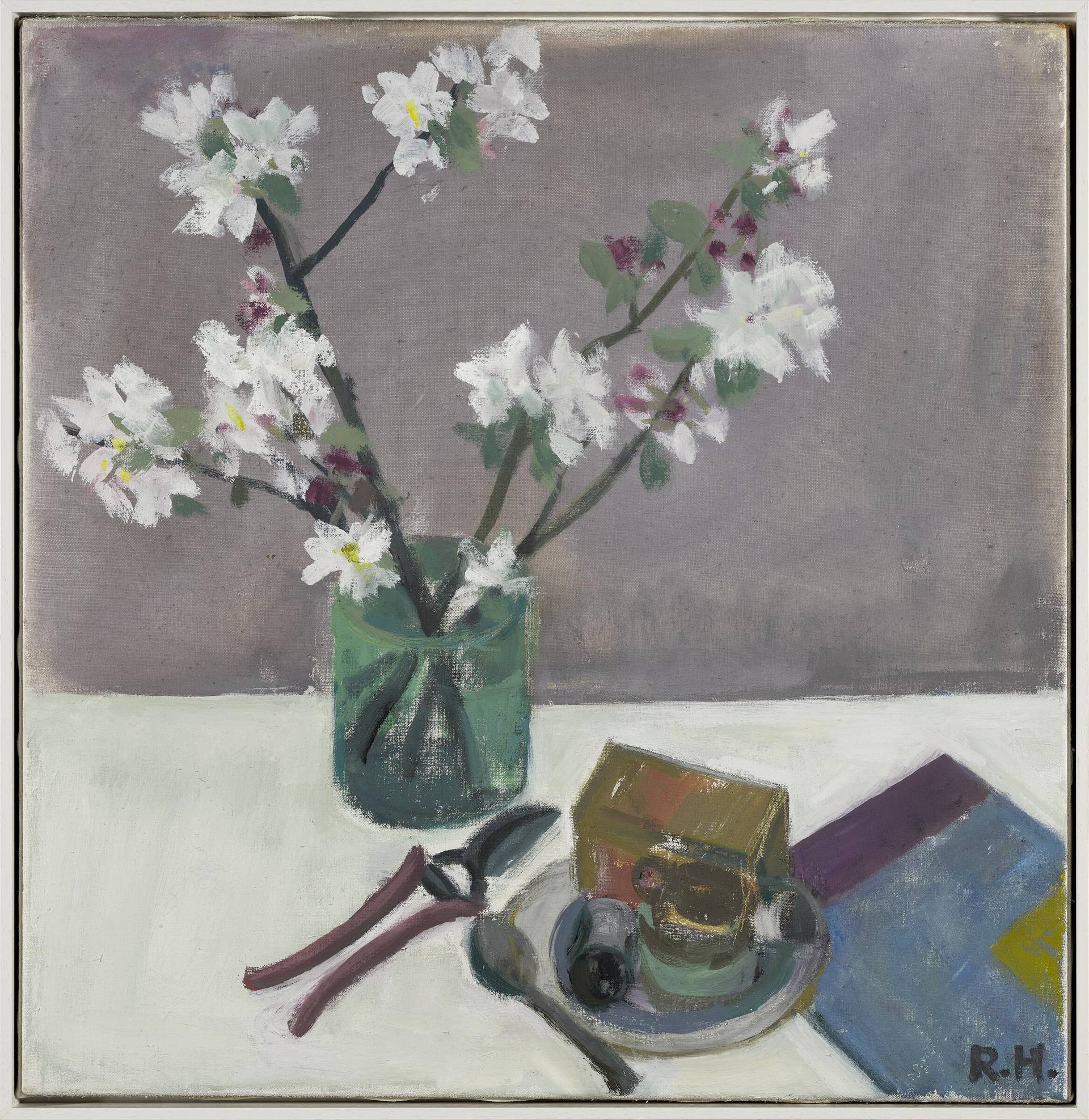 Sujetbild: Rudolf Hradil (1925–2007), Stillleben (Apfelblüten), 2000 © Salzburg Museum (Erbschaft 2023)